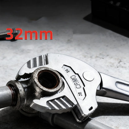 Crab Claw Wrench - Heavy-Duty Adjustable Self-Locking Ratchet Tool for Auto, Motorcycle & Pipe Repair