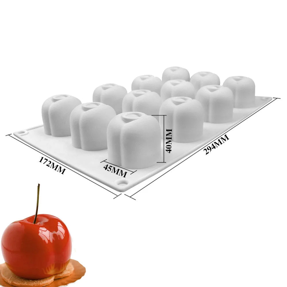 Fruit Series Silicone Cake Mold — Pineapple, Pear, Peach, Mango, Orange & Strawberry for French Dessert & Mousse Baking