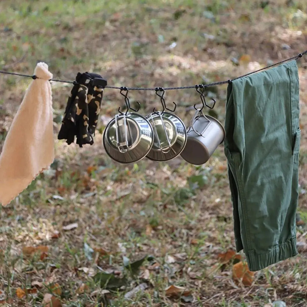 Portable Retractable Clothesline 3M – Outdoor High-Density Laundry Dryer Rope, Windproof & Adjustable