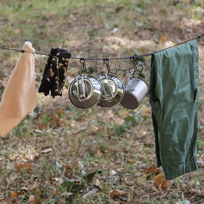Portable Retractable Clothesline 3M – Outdoor High-Density Laundry Dryer Rope, Windproof & Adjustable