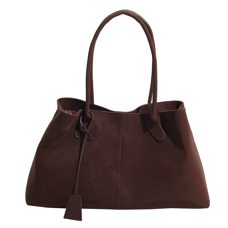2025 Women’s Faux Suede Handbag – High-Quality, Versatile Large Capacity Shoulder Bag