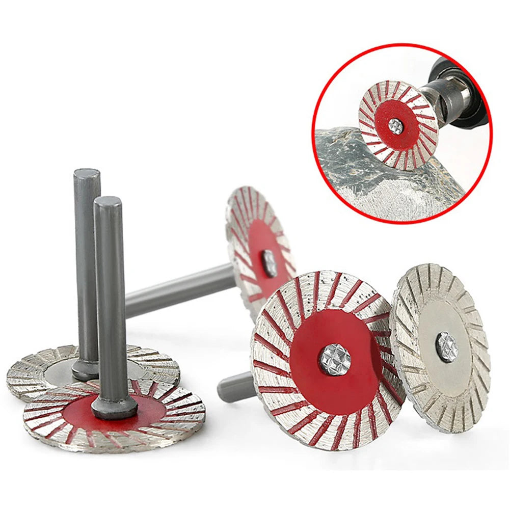 40mm Diamond Cutting Disc: Circular Saw Blade with 6mm Shank for Wood, Metal, Stone, Granite, Marble - Sanding and Grinding Wheel