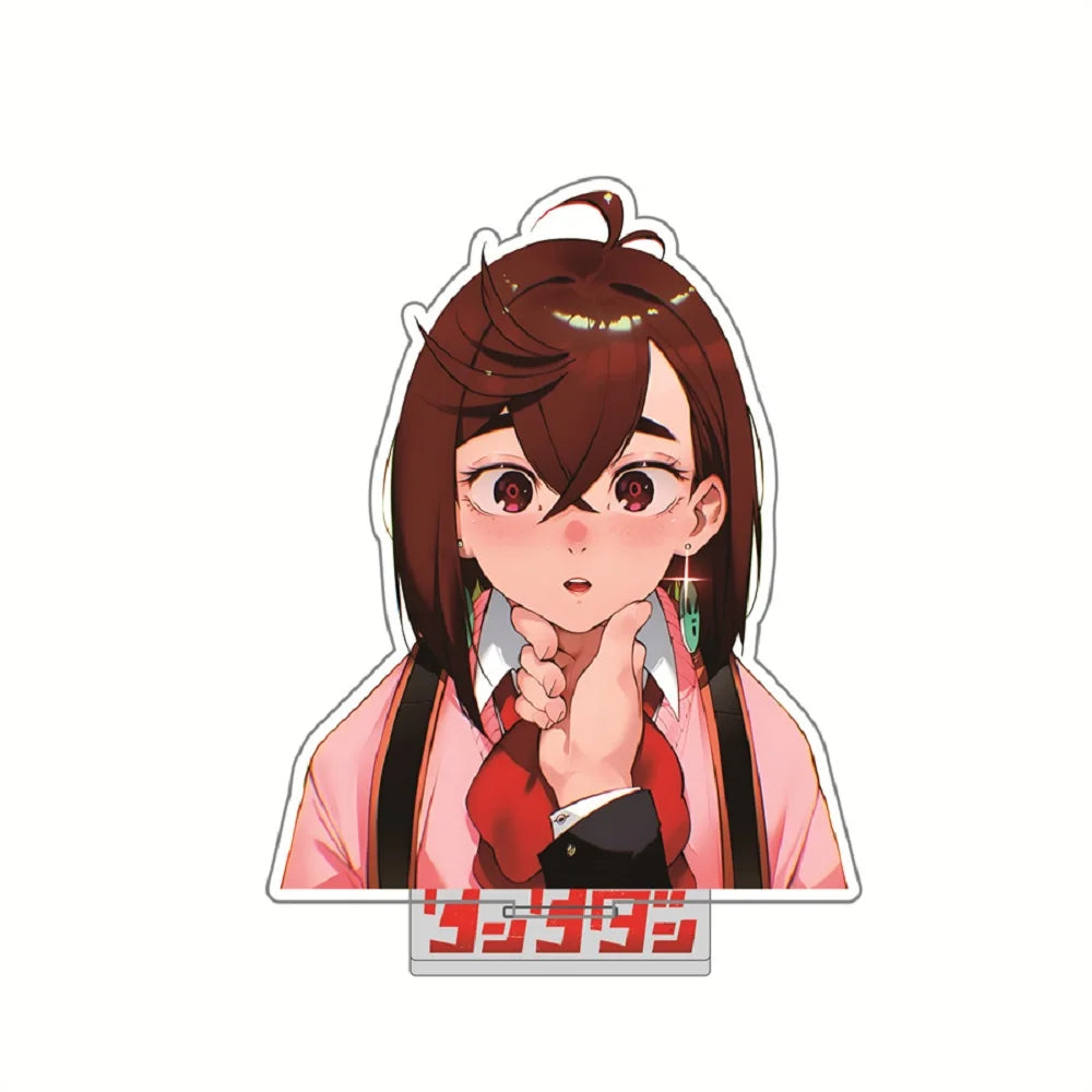 Anime Dandadan Momo Acrylic Keychain Stand – 15cm Cosplay Figure Display Plate for Bag Decoration, Fan Gift & Collectible Ornament