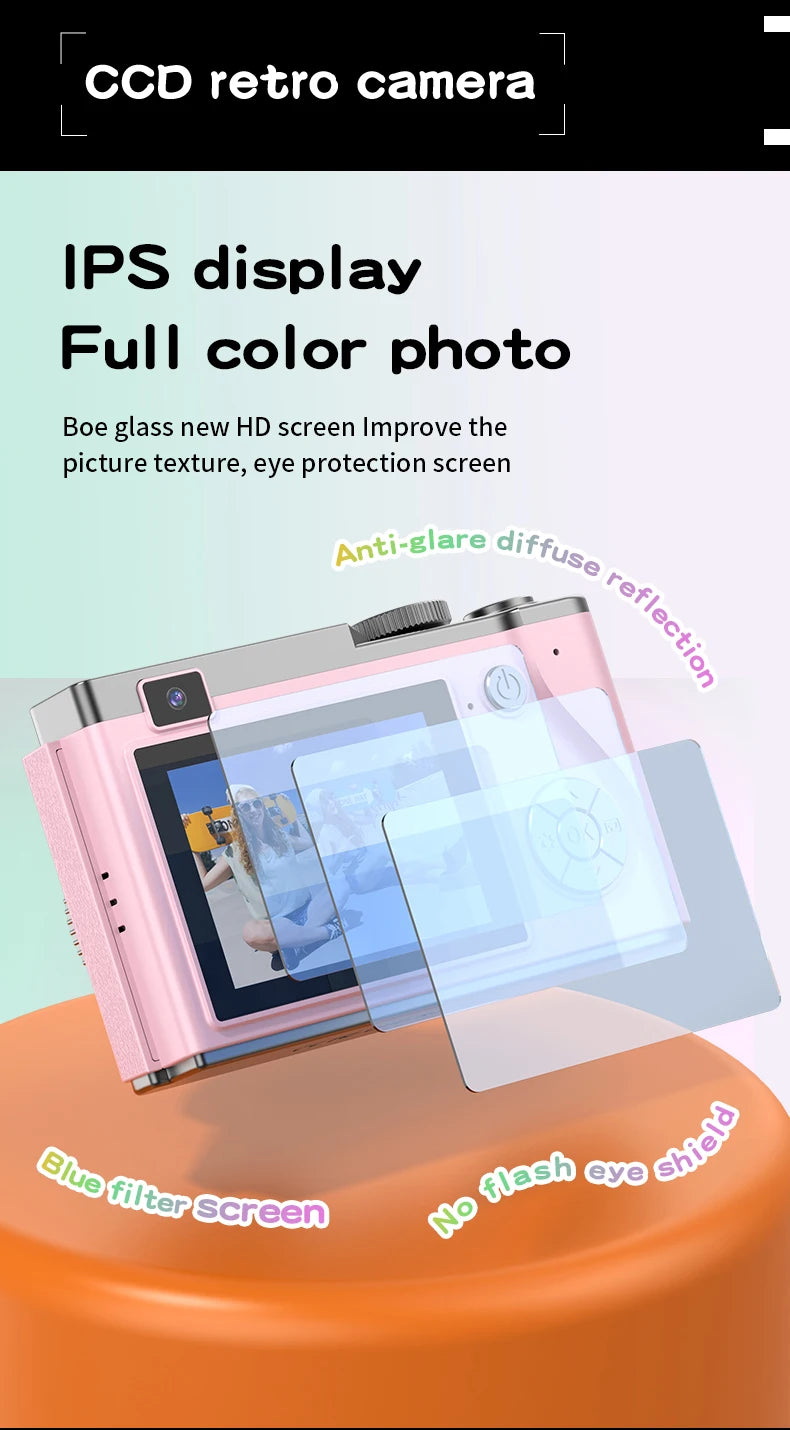 4K Digital Camera – 64MP Photography & Video Camcorder for Kids, Adults & Beginners | Rechargeable with 2.4 Inch Screen