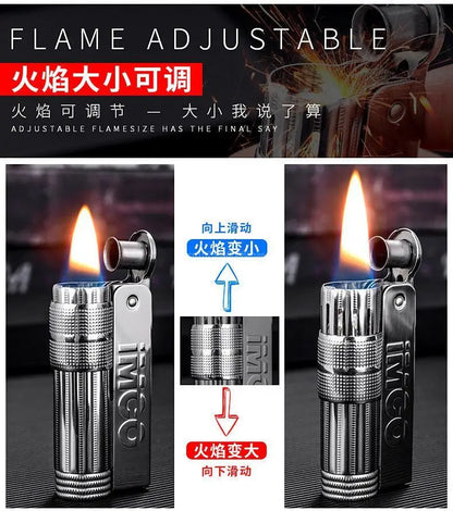 IMCO Aiku 6700 Metal Lighter – Austrian Retro Trench Design, Windproof Kerosene Lighter for Men’s Smoking Gift