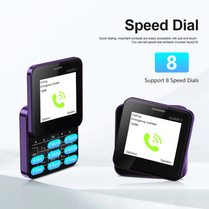 SERVO Mini 2G GSM Dual SIM Phone - Rotatable Slider Cellphone with Magic Voice, FM Radio & Quick Dial Buttons