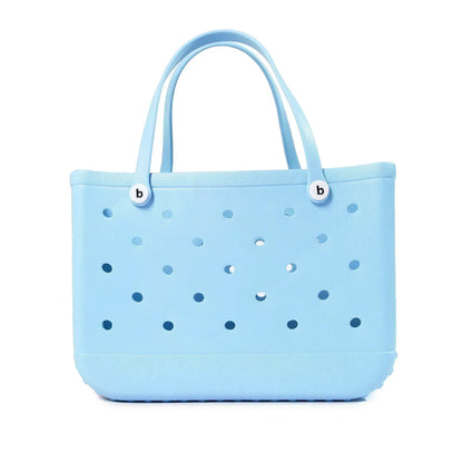 EVA Beach Bag for Women - Waterproof Bogg Rubber Travel Tote, Washable Handbag for Sports, Beach, Market, Pool