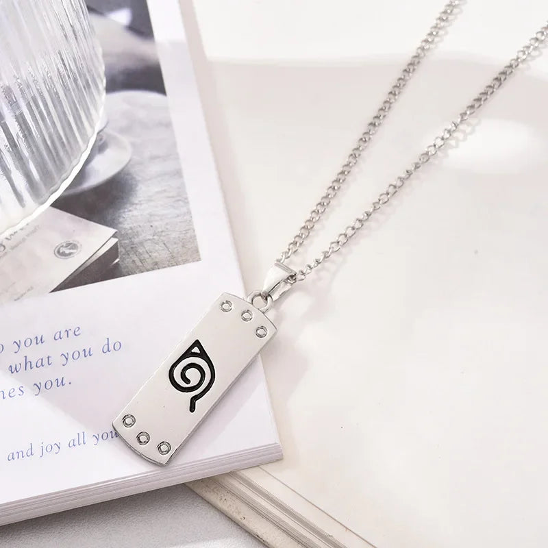 Anime Naruto Necklace Metal Alloy Pendant – Kakashi Kunai & Uzumaki Shuriken Cosplay Accessories & Collectible Toy