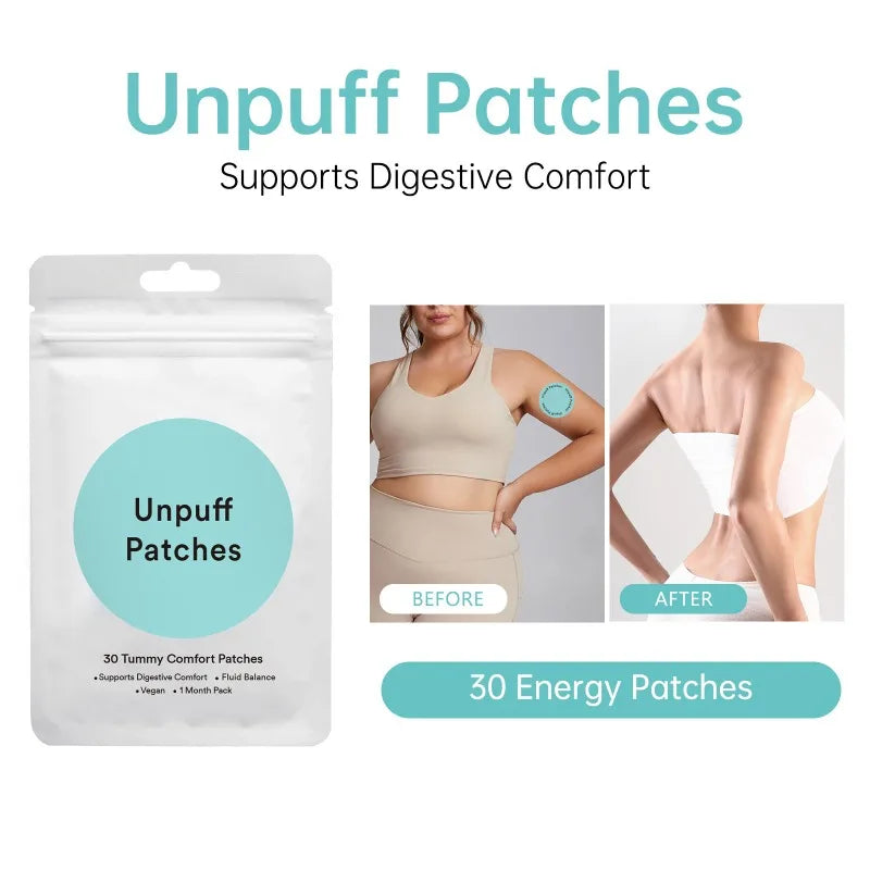 60PCS Unpuff Patches - Breathable Daily Body Care Stickers for Digestive Comfort and Wellness Support