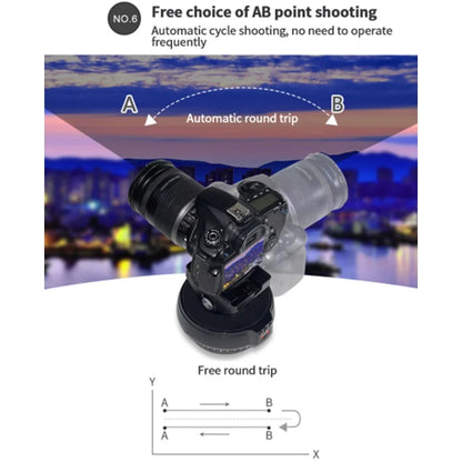 Desiontal YT-1200 Rotation Panoramic Remote Control - Pan Tilt Motorized Tripod Electric Head for Phones & Cameras