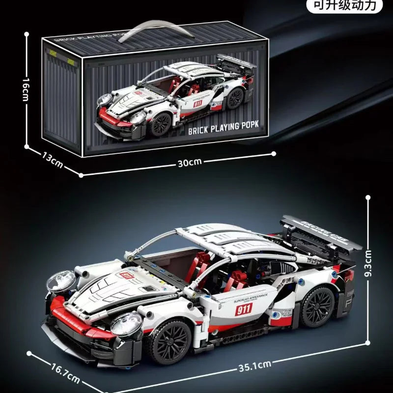 Technical Building Blocks Racing Car Model Kit – Speed City Mechanical Puzzle Bricks Set for Adults & Kids, Creative DIY Construction Toy Gift