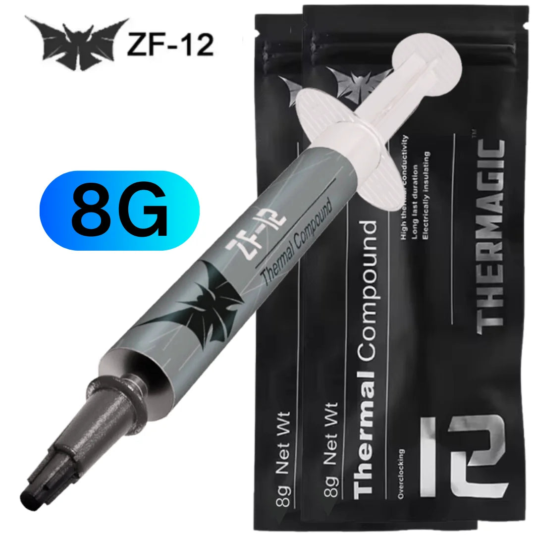 ZF-12 High-Quality CPU Thermal Paste — 12W Thermal Grease Silicone Paste for Processor Cooling