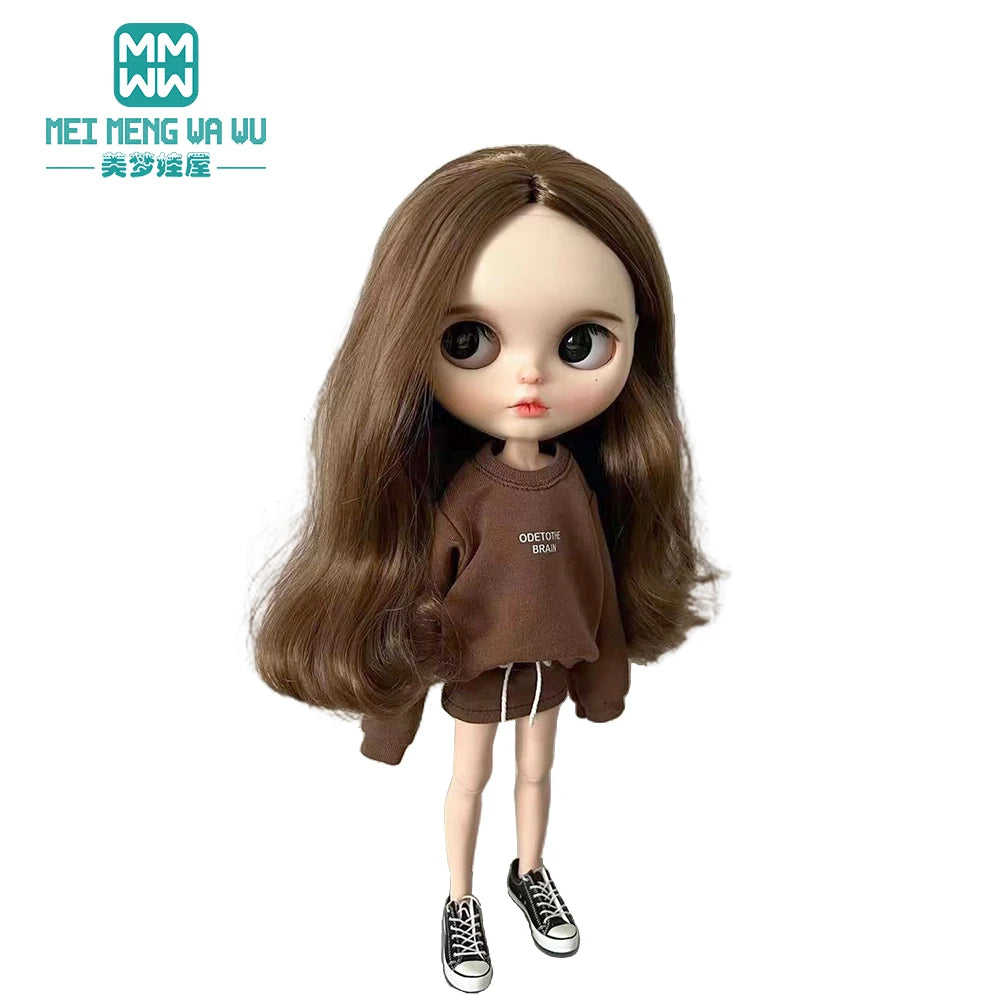Doll Clothes Set — Fashion Polka Dot Shirts, Sundresses & Sweatshirts for Blythe, Azone, OB22, OB24 Doll Accessories