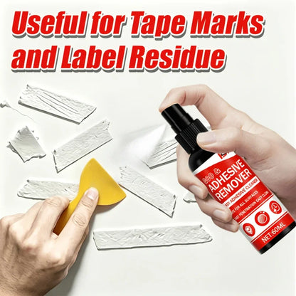 KJM Glue Remover Spray - Fast Adhesive Residue Cleaner for Wall Hooks, Double-Sided Tape, Car Decals, and Stickers
