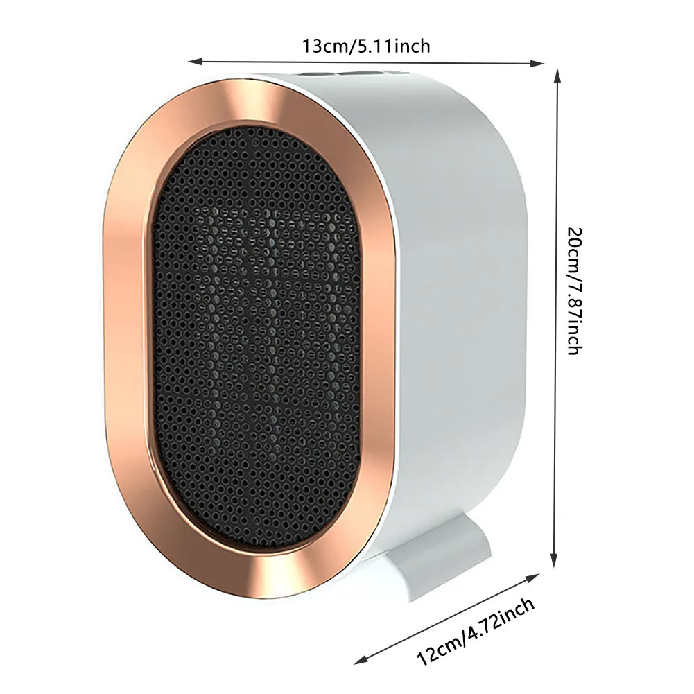 Winter Warmth On-The-Go: Portable 1200W Electric Heater with Remote – Your Mini Household Radiator for Cozy Desktop Heating!