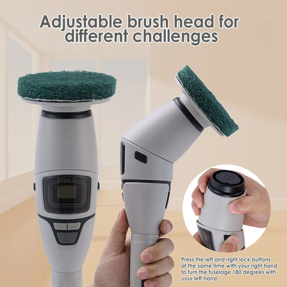 10 in 1 Electric Cleaning Brush – Multifunctional Bathroom & Toilet Brush with Voice Announcement