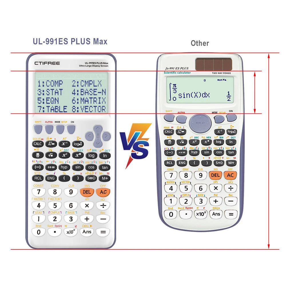 417-Function Scientific Calculator - Large-Screen Water-Based Pen Calculator for Students and Office Use