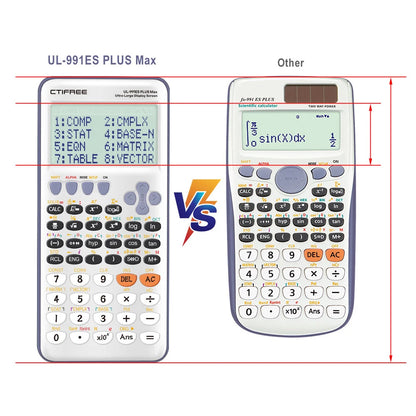 417-Function Scientific Calculator - Large-Screen Water-Based Pen Calculator for Students and Office Use