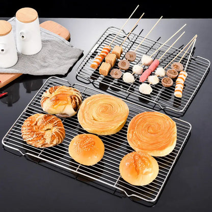 Nonstick Cake Cooling Rack - Metal Baking Grid Tray for Cookies, Bread, Biscuits & Pastry Cooling