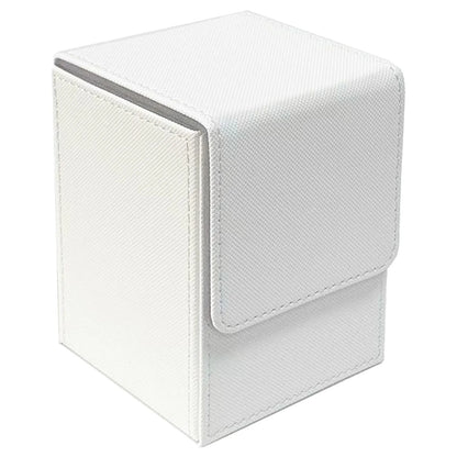 Leather Trading Card Deck Box - Single-Sleeve Storage Case for 100+ Cards