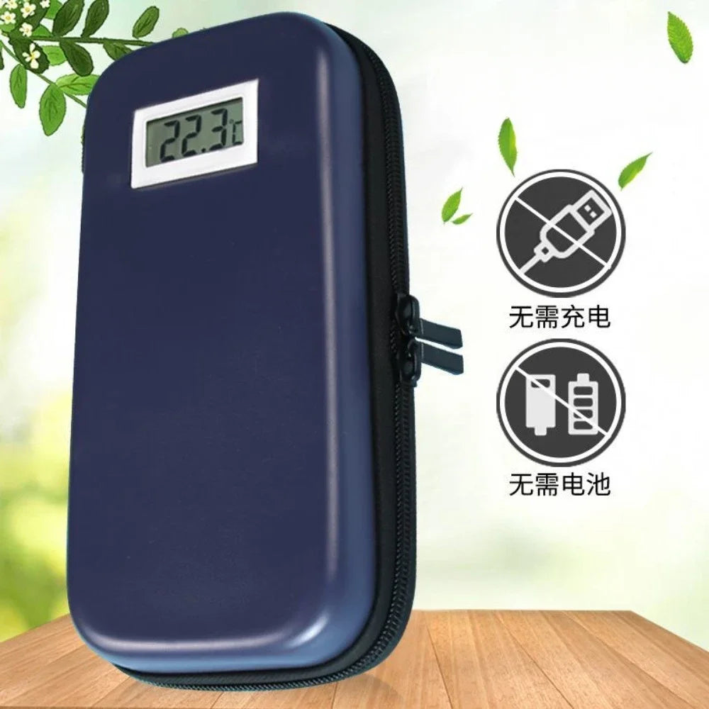 Portable Insulin Cooler Ice Pack with Temperature Display – Mini Thermal Travel Freezer Case for Insulin, Interferon & Medicine Storage, Outdoor Cooling Pack