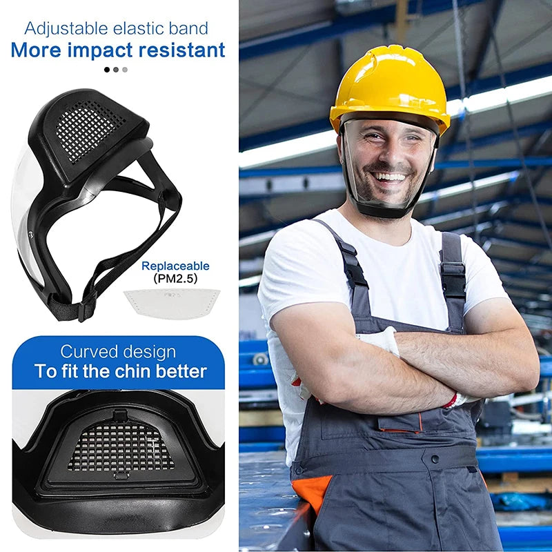 Transparent Facial Shield - Work Protection Mask, Face Protective Screen for Kitchen Accessories and Gadgets