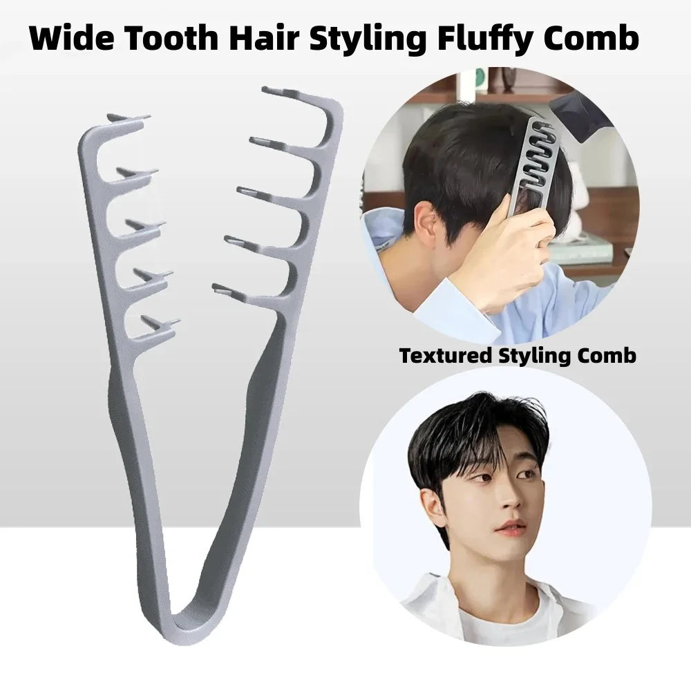 Volumizing Wide-Tooth Hair Styling Comb –  Textured Comb for Men’s Bangs & Hair Styling