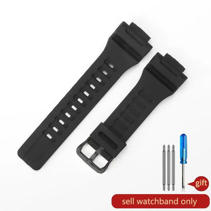 Silicone Resin Watchband for Casio Watches - 18mm Replacement Strap for AQ-S810W, W-735H, AE-1000W, SGW-300H, MRW-200H & Compatible Models