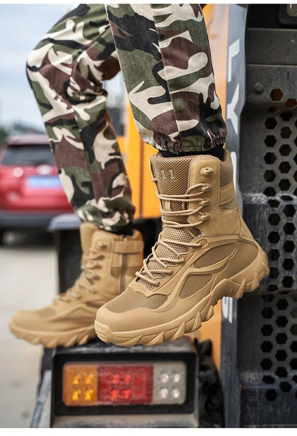 Men's Tactical Boots - Lightweight Autumn Special Forces Field Boots, Non-Slip Outdoor Shoes for Men (Zapatillas Hombre)
