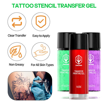 POSEIDON Tattoo Stencil Gel - 120ML Fruit Scent Professional Transfer Solution for Tattoo Stencil Paper Application