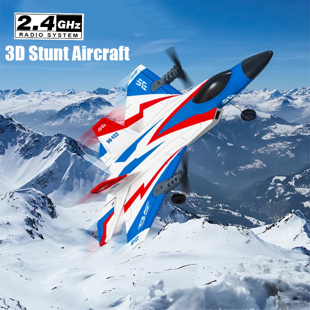 RC F22 Stunt Plane — 2.4G Remote Control 3D Glider Airplane EPP Foam Toy for Kids