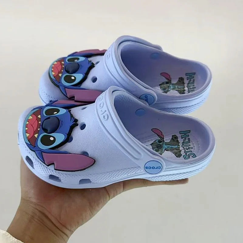 New Disney Lilo & Stitch Cartoon Beach Shoes – Non-Slip Breathable Casual Footwear for Boys, Girls & Adults
