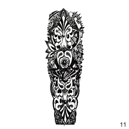 16 Designs Full Arm Temporary Tattoo Sleeves - Waterproof Body Art Stickers for Men & Women Fashion Style