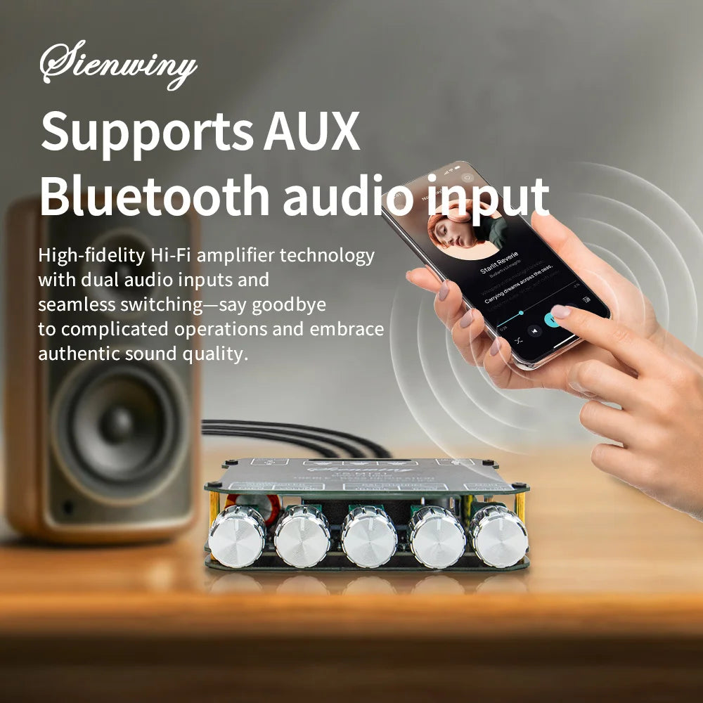 YS-MT21 Bluetooth Audio Amplifier Board - 2.1 Channel 200W Hi-Fi Stereo Bass & Treble EQ