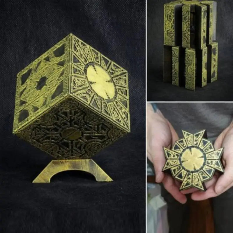1:1 Hellraiser Lament Puzzle Box Replica – Moveable Horror Cube Pinhead Film Prop Figurine Collectible Toy