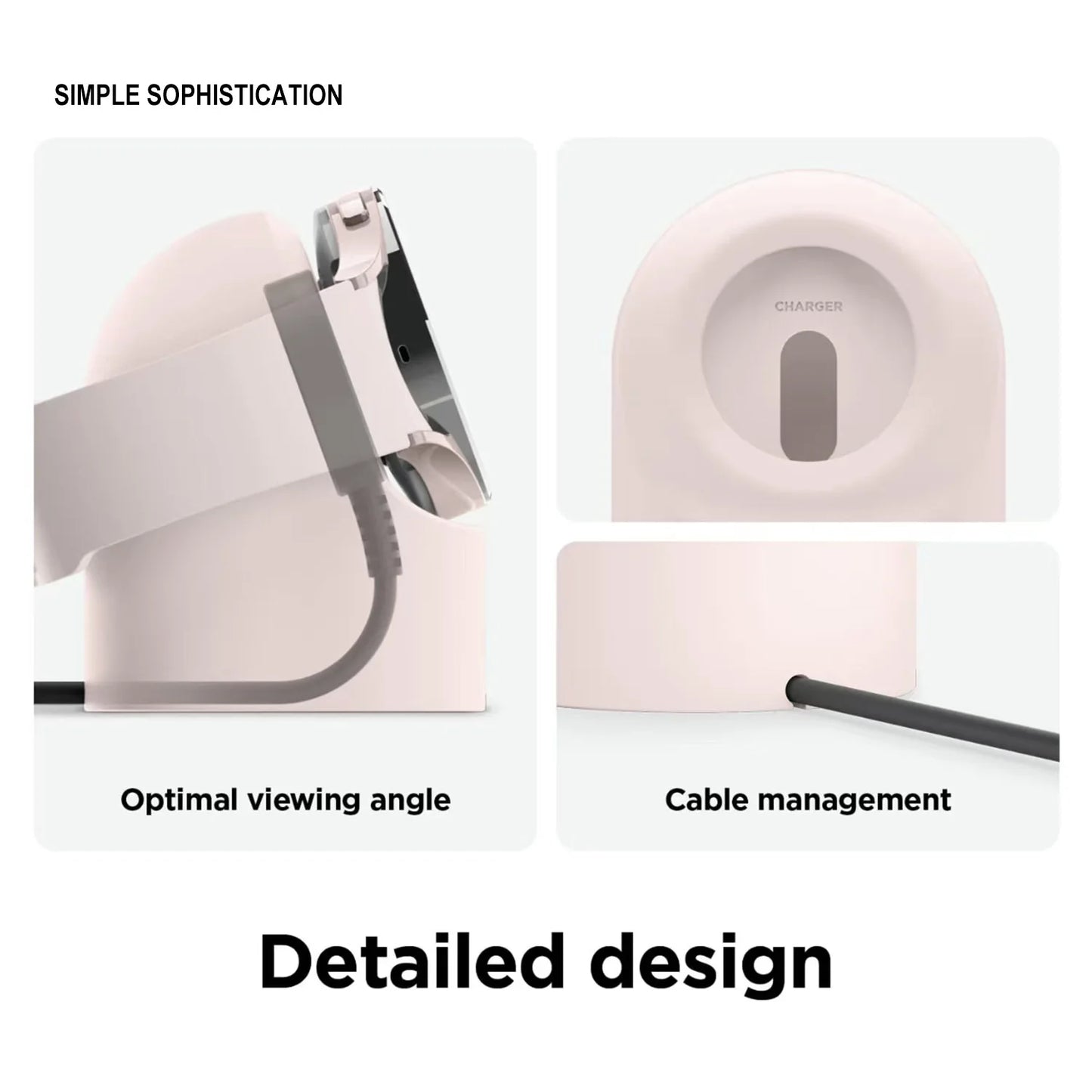 Samsung Galaxy Watch Charger Stand – Silicone Charging Dock Compatible with Galaxy Watch 3, 4, 5 Pro, 6 & Watch 7 Base Holder