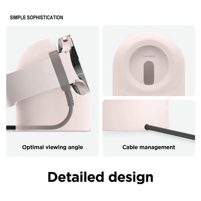 Samsung Galaxy Watch Charger Stand – Silicone Charging Dock Compatible with Galaxy Watch 3, 4, 5 Pro, 6 & Watch 7 Base Holder