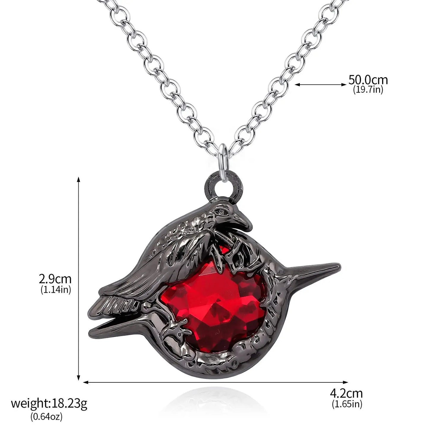 Love and Deep Space Caleb Necklace - Ruby Apple Square Card Pendant Cosplay Jewelry Gift & Collectible Accessory