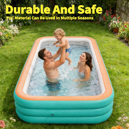 Heavy-Duty Inflatable Family Swimming Pool – Thickened Large Backyard & Lawn Pool for Outdoor Parties and Summer Fun