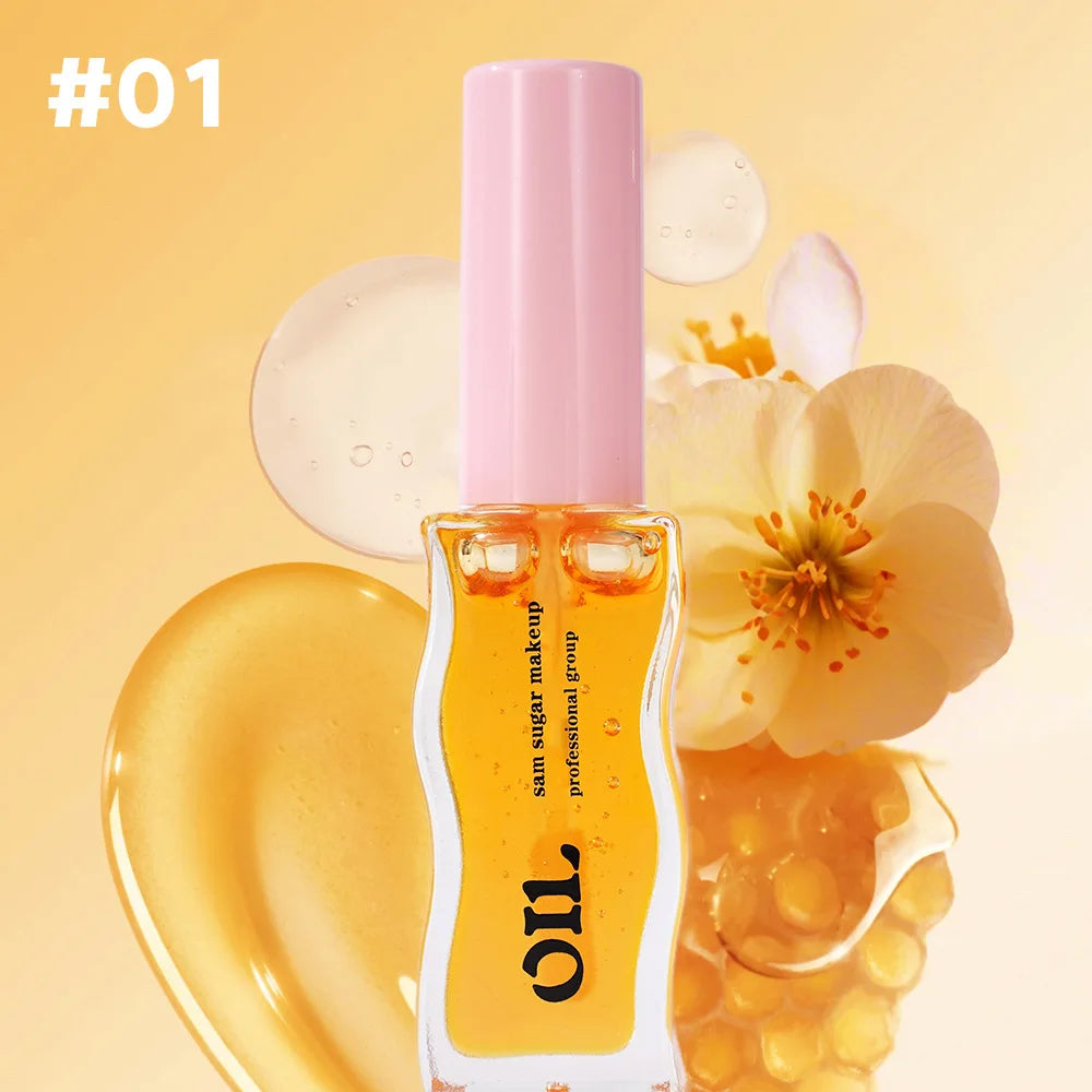 Fruit Honey Essence Lip Oil - Sexy Plump Jelly, Strawberry Tinted, Waterproof Moisturizing Lip Gloss