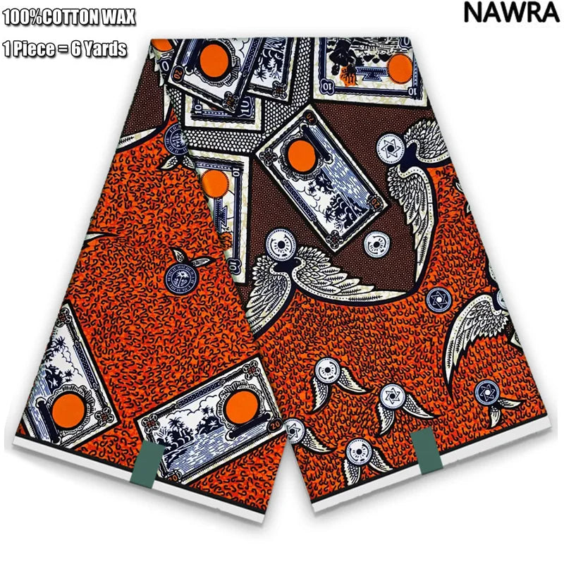 2026 African Real Wax Print Fabric - 100% Cotton Ghana Style Soft Ankara Pagne