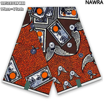 2026 African Real Wax Print Fabric - 100% Cotton Ghana Style Soft Ankara Pagne