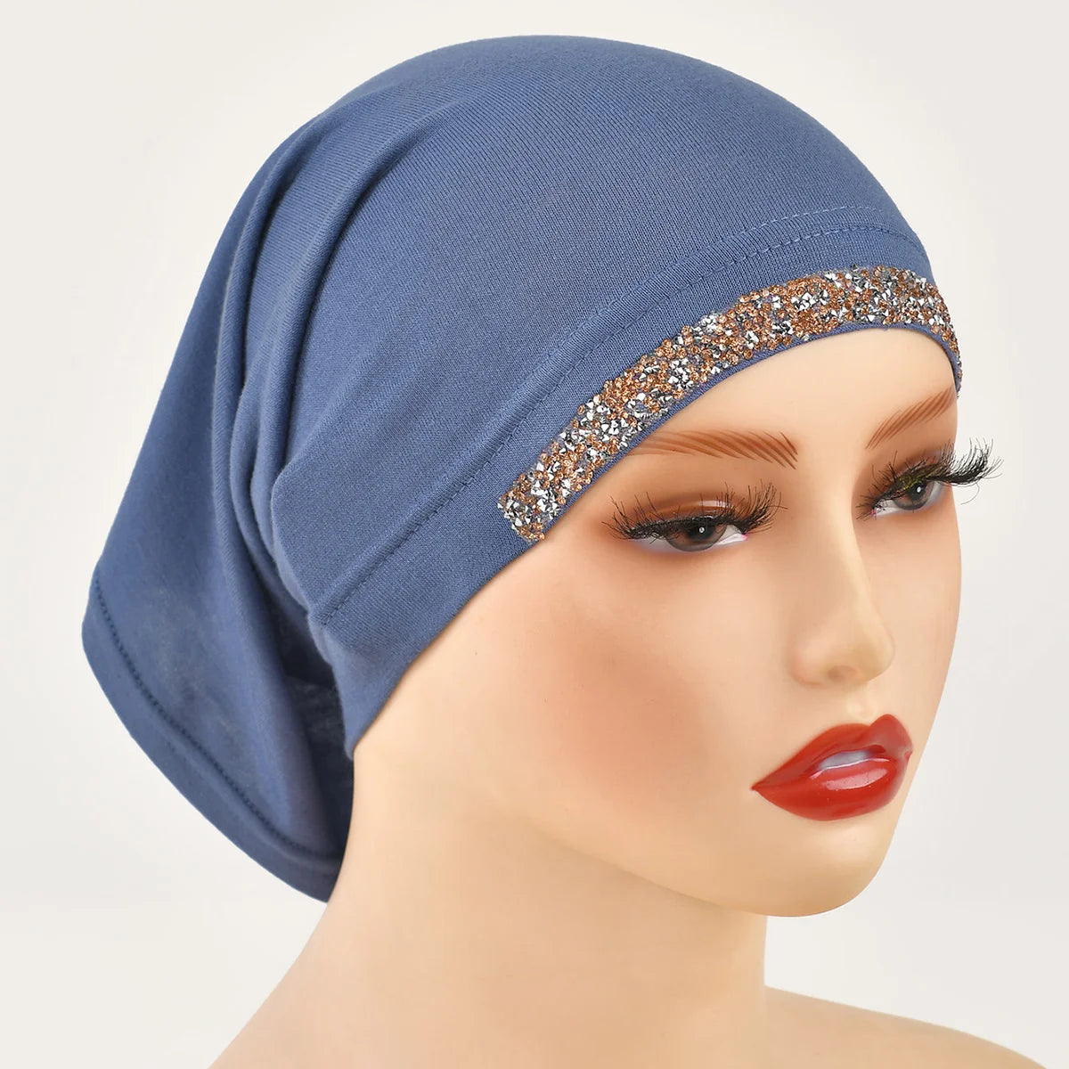Women’s Modal Cotton Hijab Undercap - Soft Stretchy Diamond Bonnet for Muslim Headscarf & Turban Styling