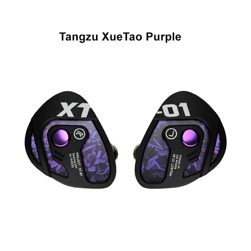 TANGZU X Angelears AE101 In-Ear Monitor - Purple 10mm Glass Diaphragm Dynamic Driver Gaming Earphones