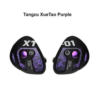 TANGZU X Angelears AE101 In-Ear Monitor - Purple 10mm Glass Diaphragm Dynamic Driver Gaming Earphones