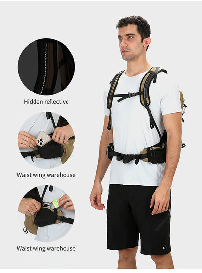 35L Mountaineering Backpack - Waterproof Outdoor Sports Bag for Men & Women, Camping & Hiking Rain Gear
