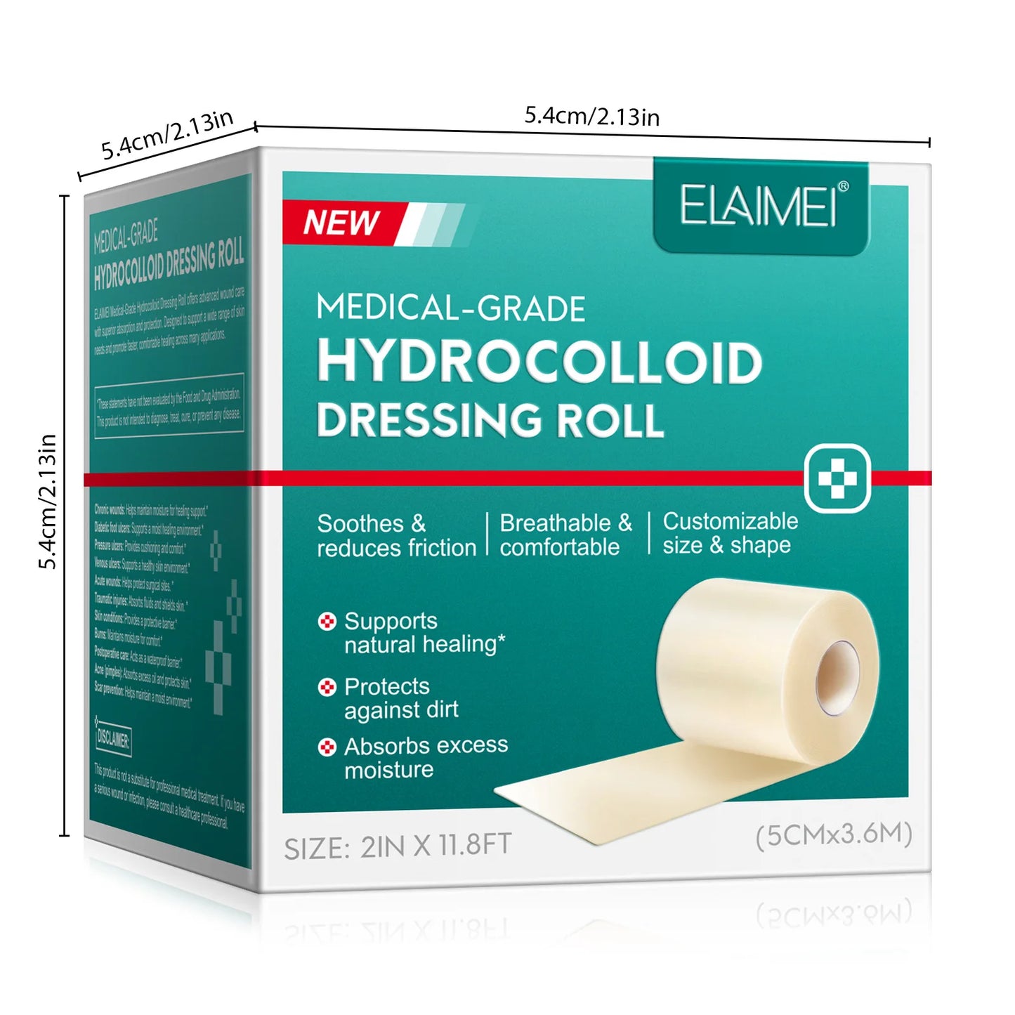 Hydrocolloid Band Aid Dressings - Extra Thin Waterproof Self-Adhesive Wound Care & Scar Cover Tape