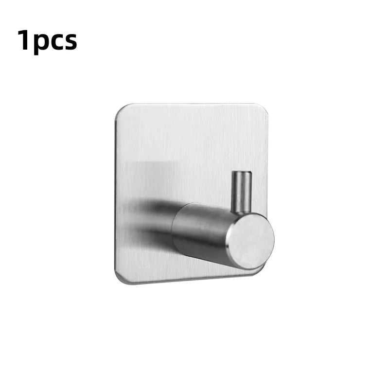 Self-Adhesive Wall Hooks – Multi-Purpose Towel, Coat, Robe, Key, and Bag Hangers for Bathroom, Kitchen, and Home Organization