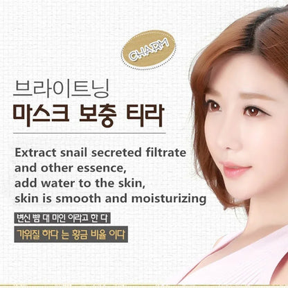 10 Pack Snail Moisturizing Face Masks – Oil Control & Skin Replenishing Sheet Masks for Tender Skin Care, Korean Cosmetics