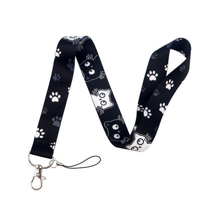 Kawaii Cat Paw Credential Holder Lanyard – Cute Neck Strap for Keys, ID Cards & Phone Accessories